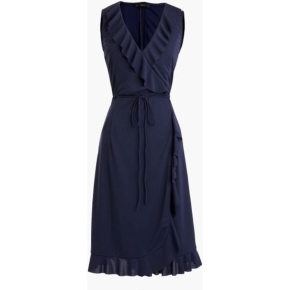 NWT J. Crew Sleeveless Ruffle Wrap Dress - Picture 1 of 6